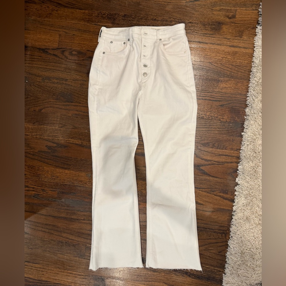 rag & bone Casey high-rise ankle flare stretch button fly jeans 27